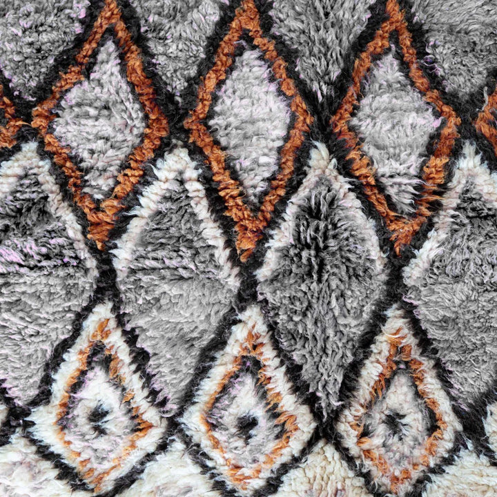 Custom Beni Ourain Rug | Desert Sun Geometric Diamond