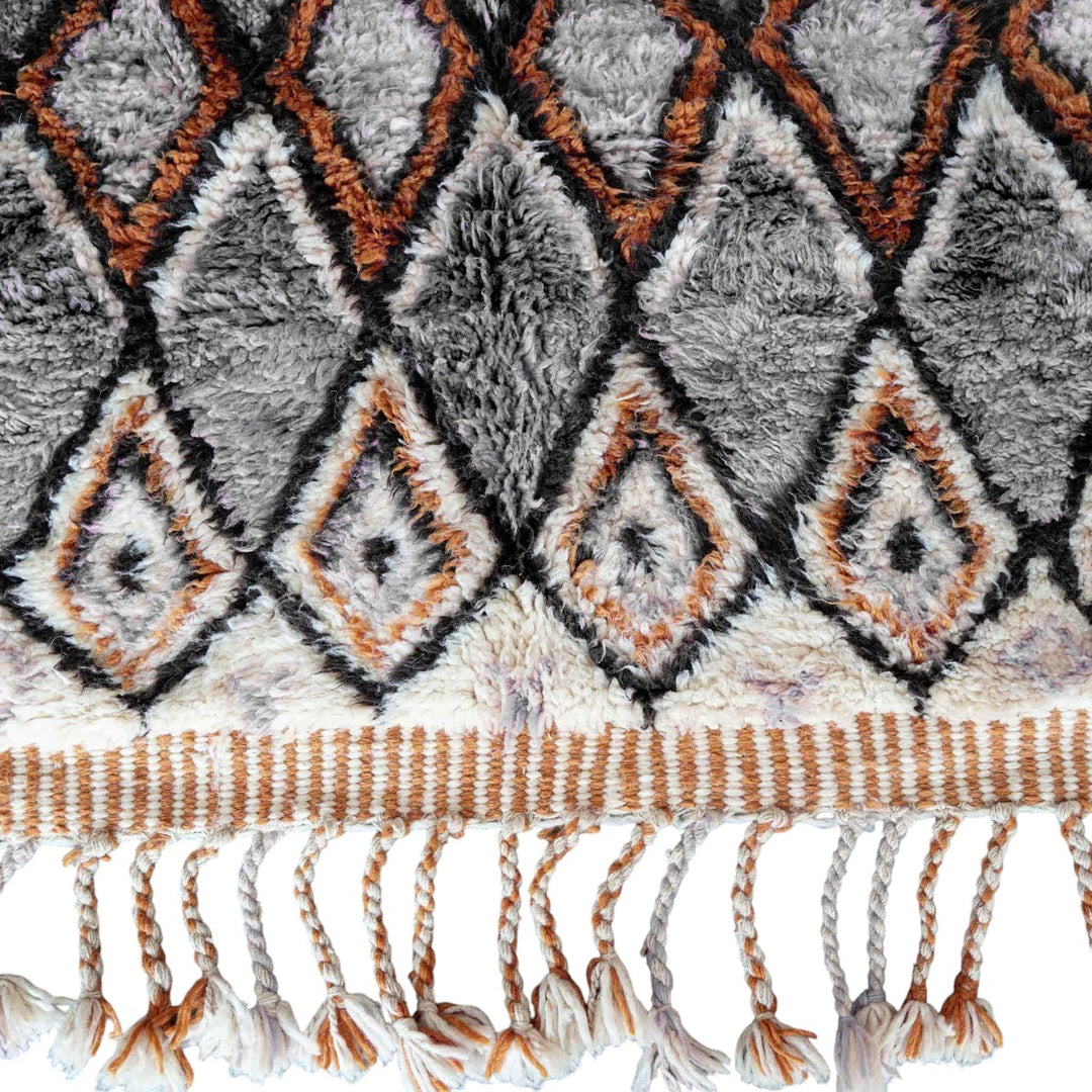 Custom Beni Ourain Rug | Desert Sun Geometric Diamond