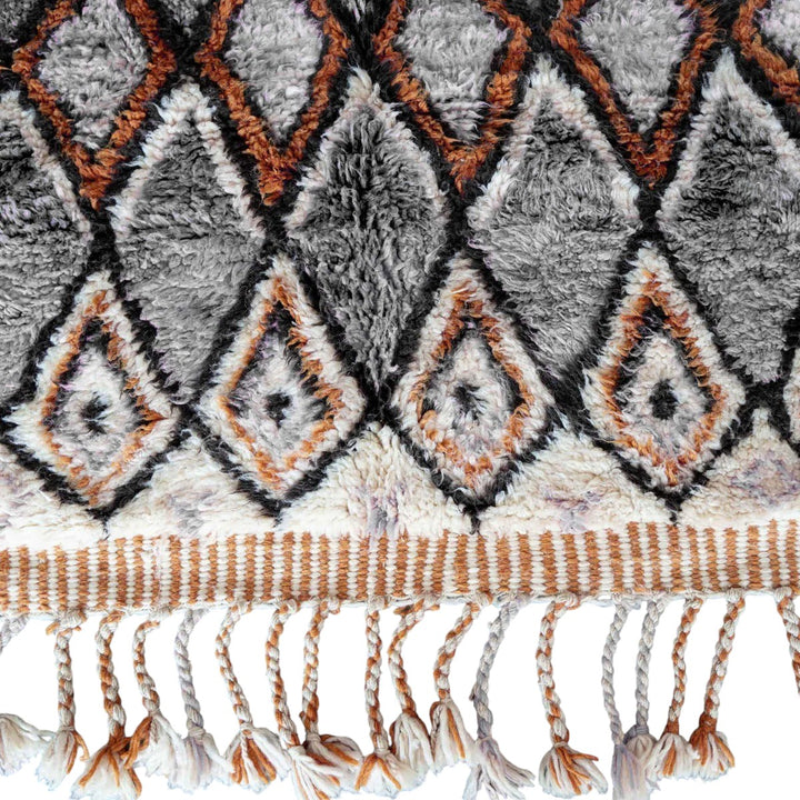 Custom Beni Ourain Rug | Desert Sun Geometric Diamond