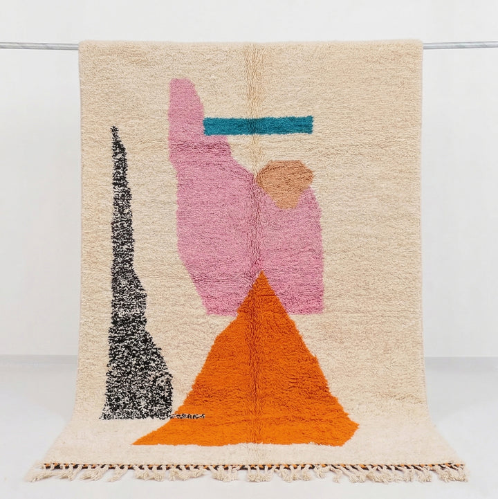 Authentic Custom Beni Ourain Rug | Contemporary Colorblock
