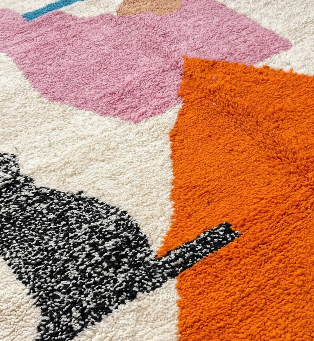 Authentic Custom Beni Ourain Rug | Contemporary Colorblock