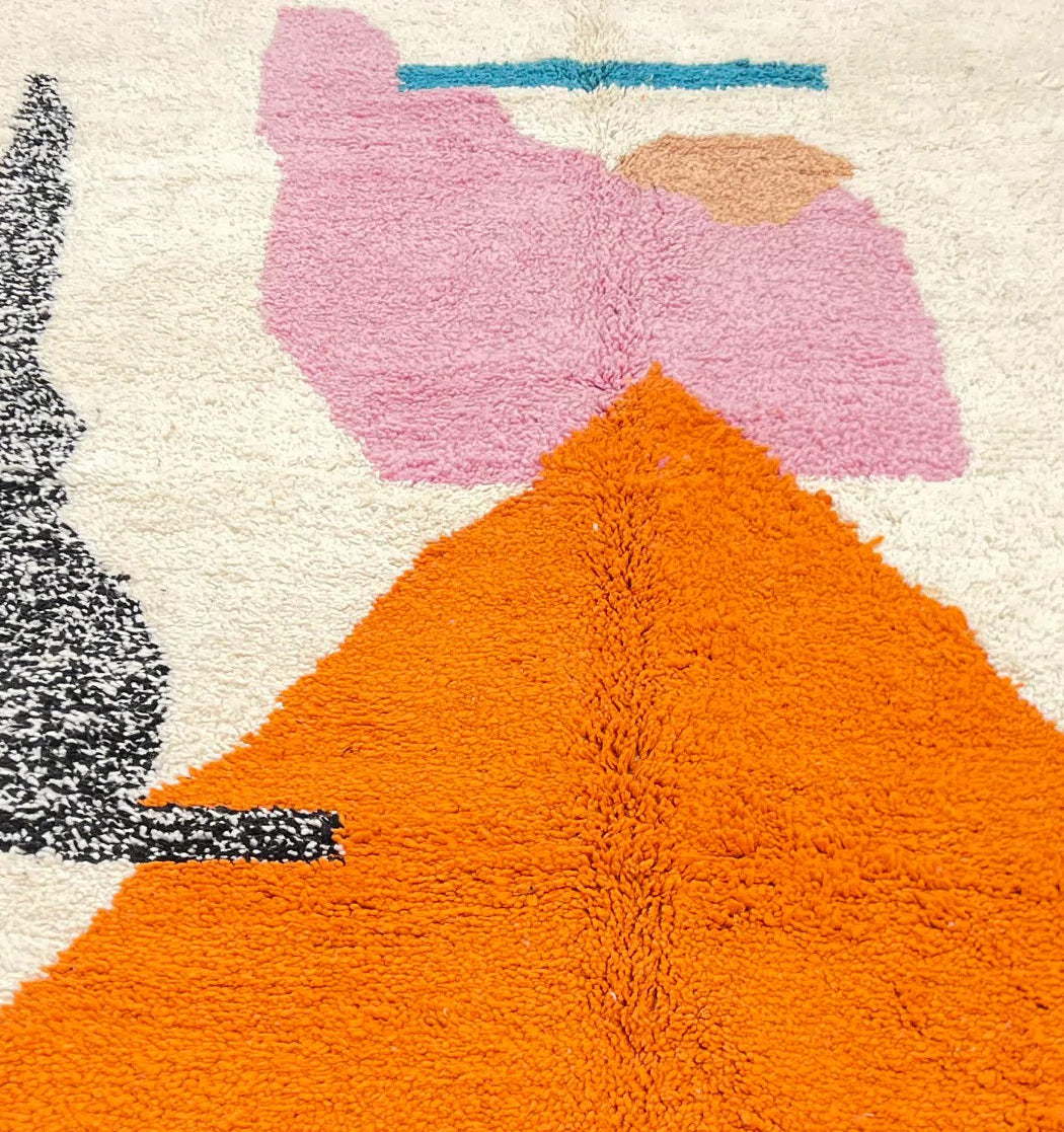 Authentic Custom Beni Ourain Rug | Contemporary Colorblock