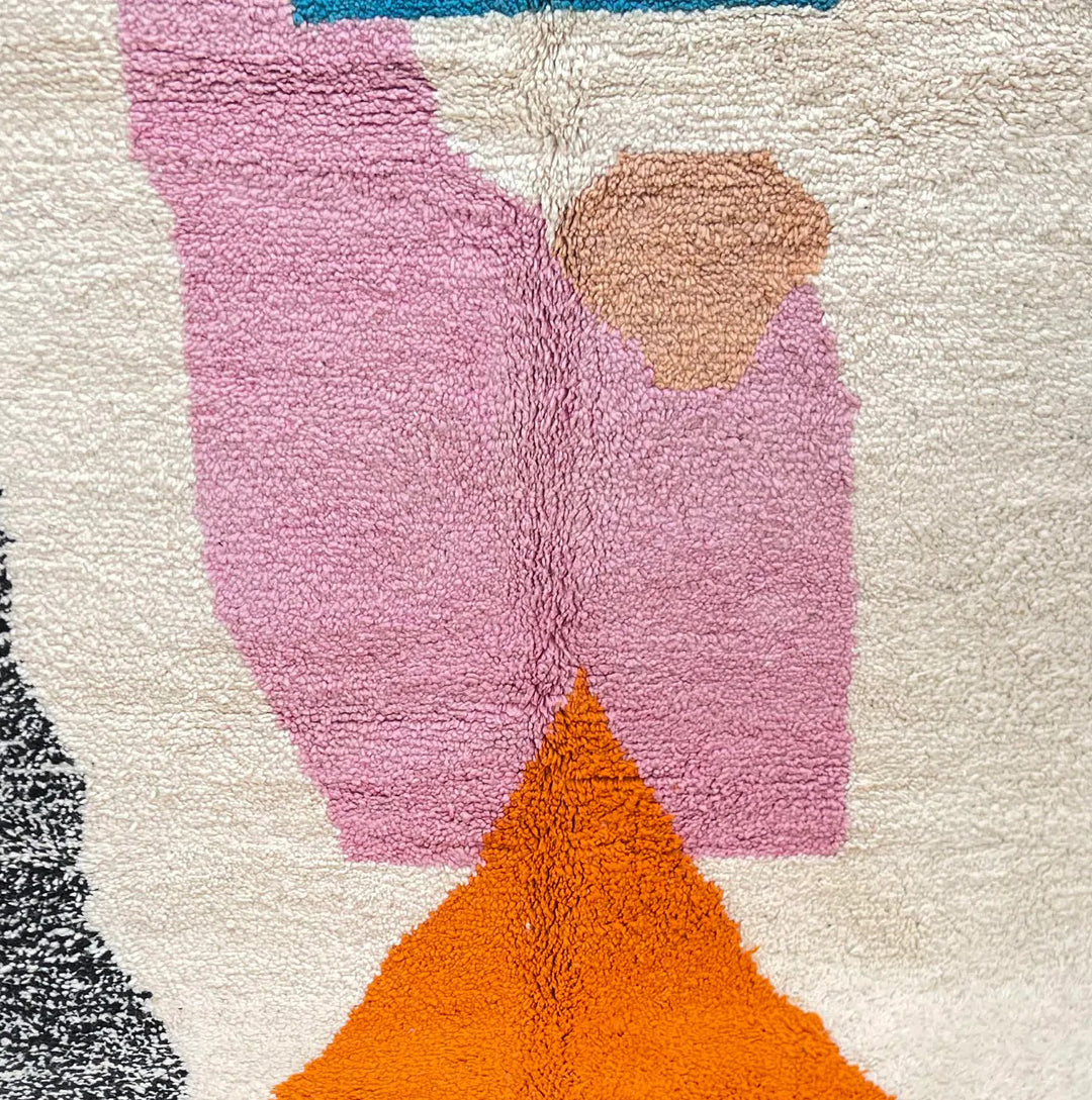 Authentic Custom Beni Ourain Rug | Contemporary Colorblock