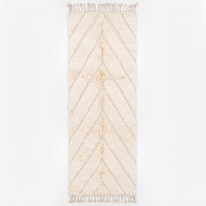 Beni Ourain Moroccan Runner Rug – The Atlas Carved Chevron