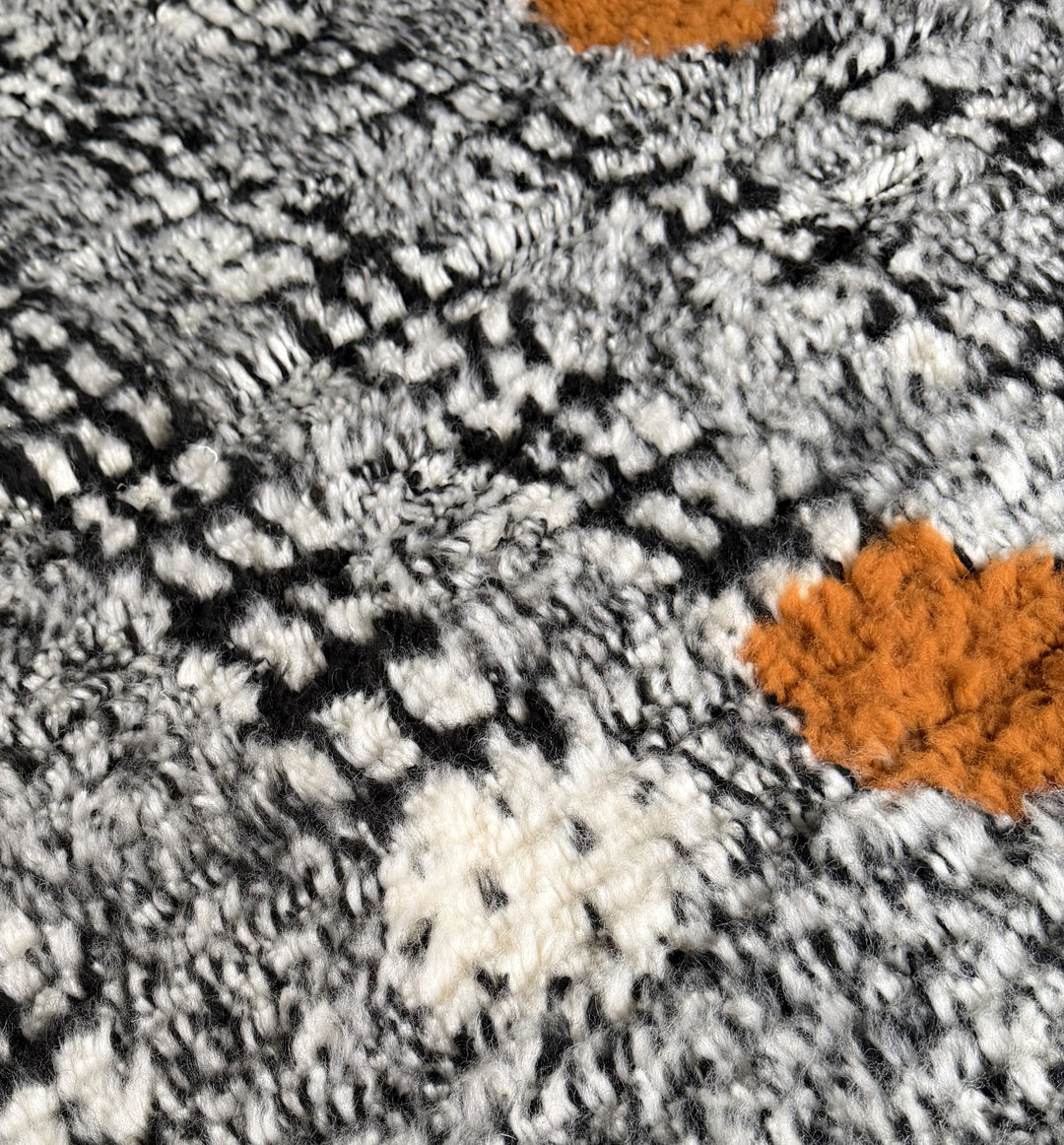 Authentic Custom Beni Ourain Rug | Modern Geometric Art