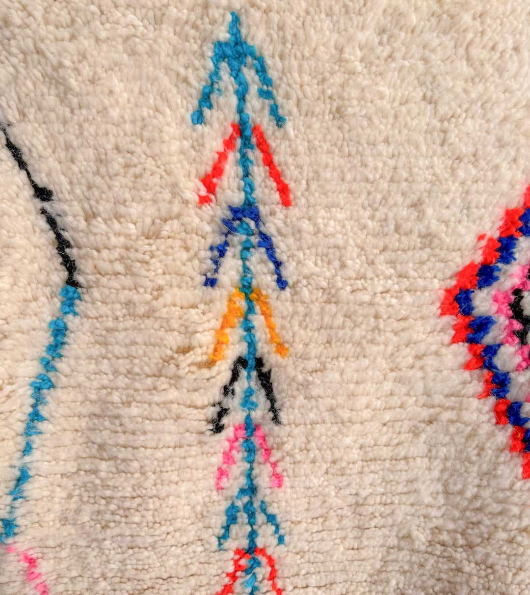 Custom Authentic Azilal Rug – Vibrant Layered Diamond &amp; Chevron Canvas