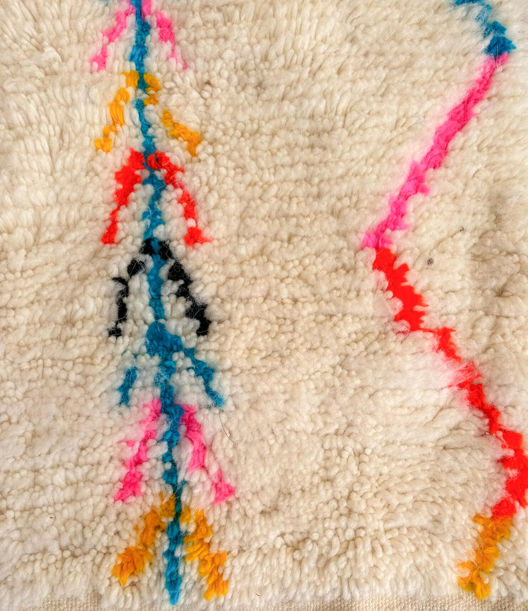 Custom Authentic Azilal Rug – Vibrant Layered Diamond &amp; Chevron Canvas