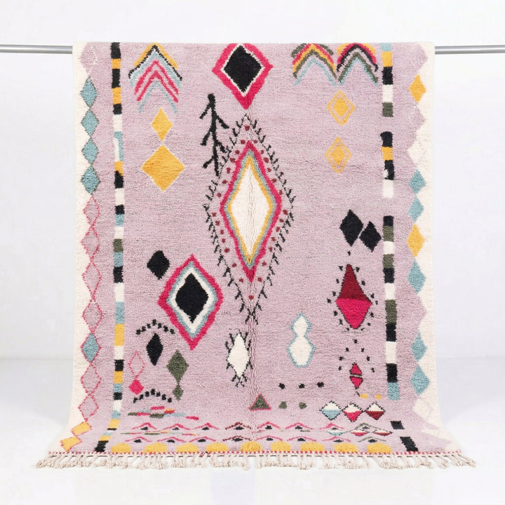 Authentic Custom Beni Ourain Rug - Vibrant Pink Boho