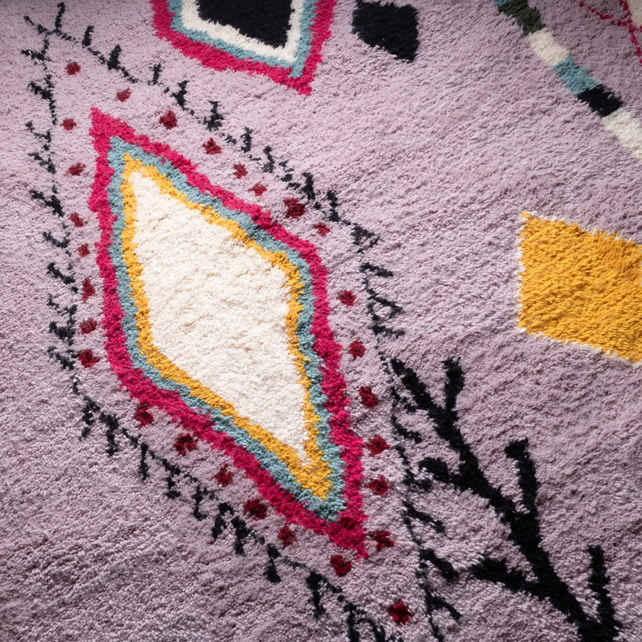 Custom Beni Ourain Rug - Vibrant Pink Boho