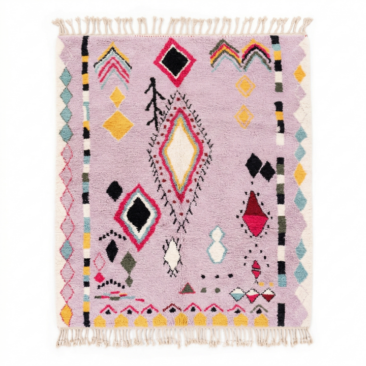 Custom Beni Ourain Rug - Vibrant Pink Boho