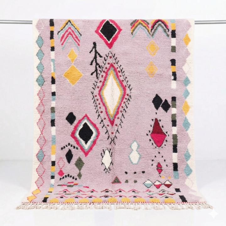 Custom Beni Ourain Rug - Vibrant Pink Boho