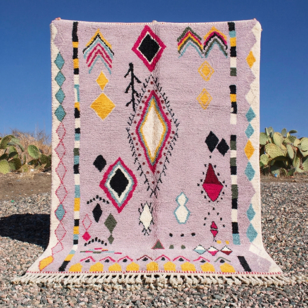 Custom Beni Ourain Rug - Vibrant Pink Boho