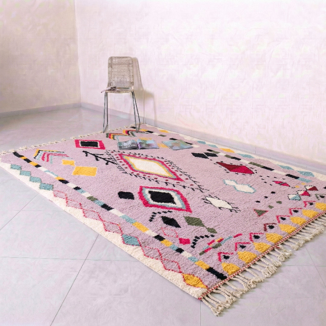Custom Beni Ourain Rug - Vibrant Pink Boho