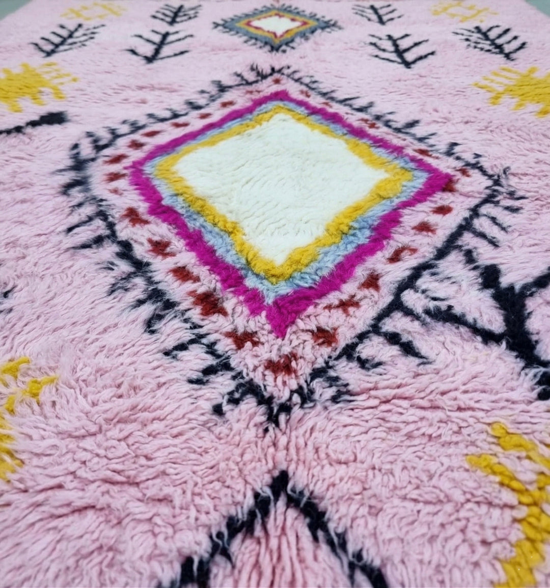 Custom Beni Ourain Rug - Vibrant Pink Boho